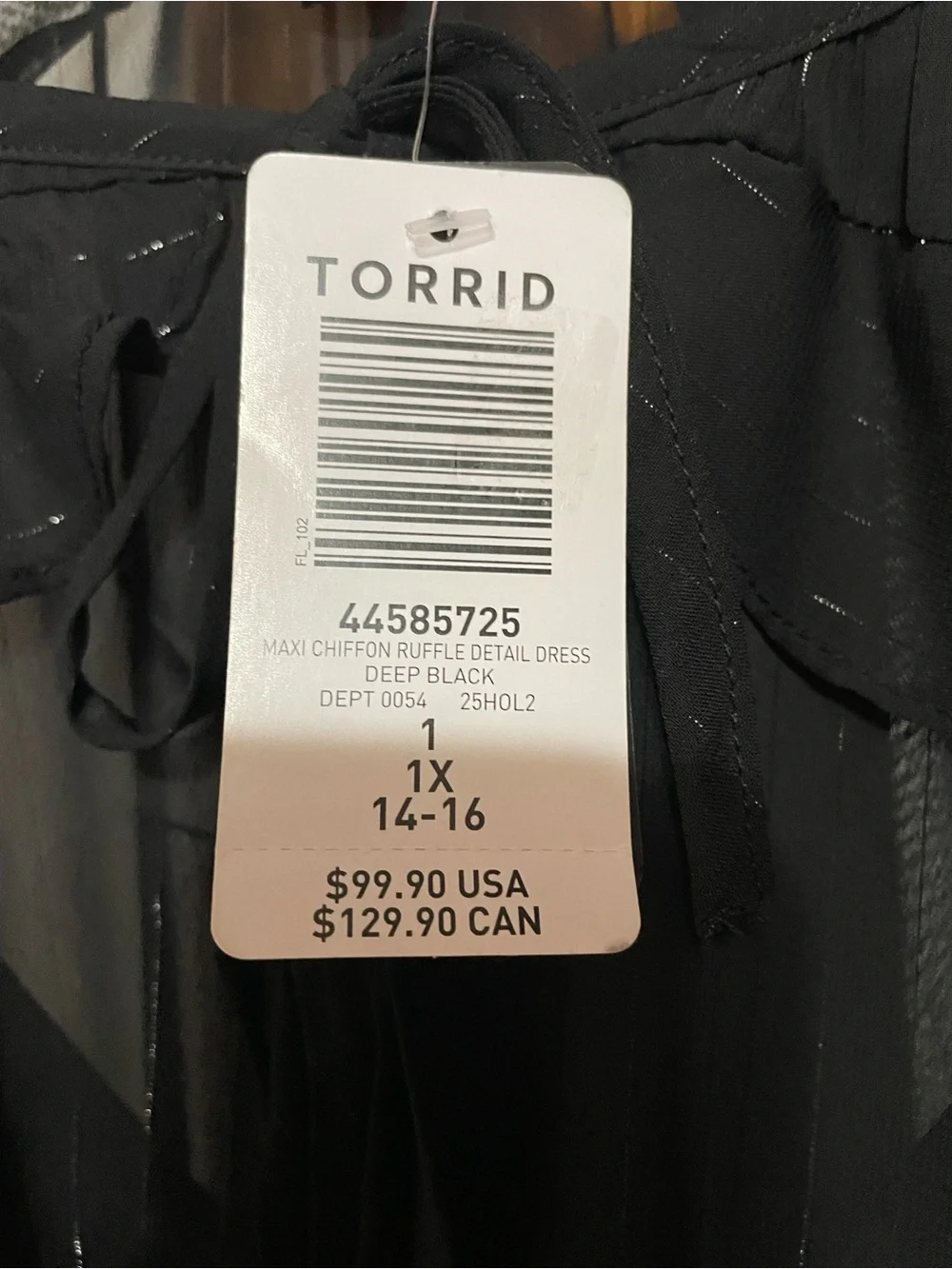 torrid Black Ruffle Tiered Maxi Dress - Picture 4 of 4